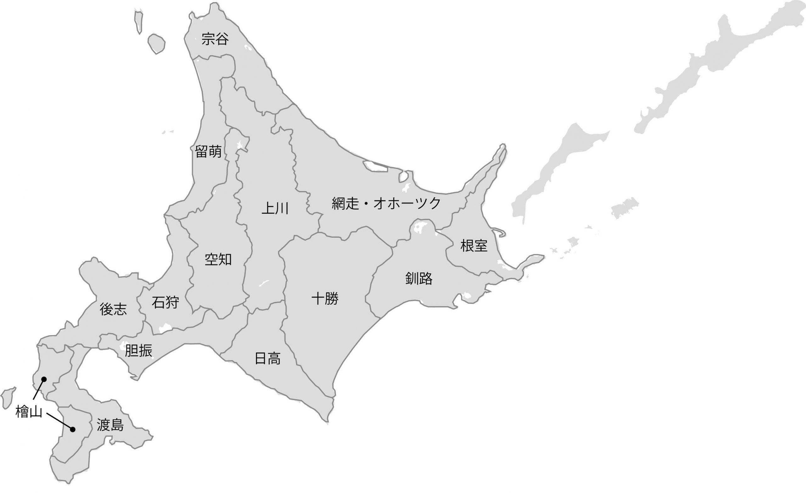 北海道支庁別図