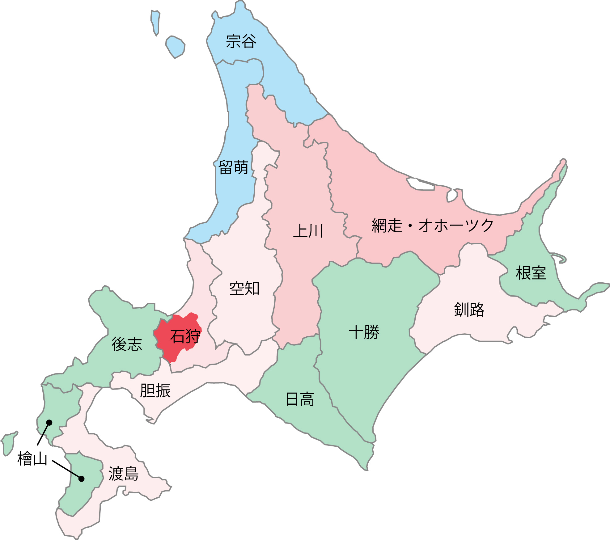 北海道covid-19発生図